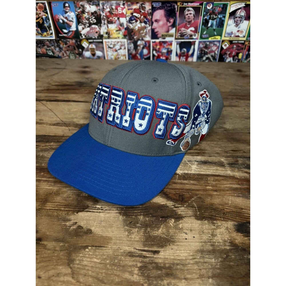 New England Patriots Snapback Hat Mitchell & Ness NFL Vintage Throwback Gray